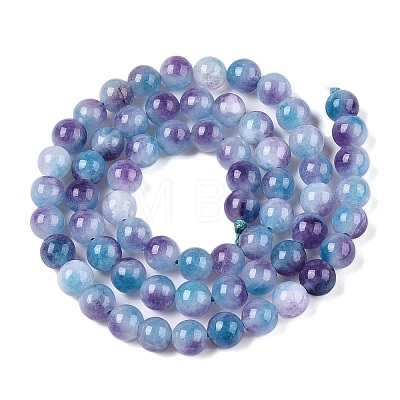 Dyed Natural White Jade Beads Strands G-T138-6mm-210-6-1