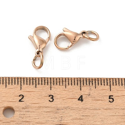 304 Stainless Steel Lobster Claw Clasps STAS-K155-B-11RG-1
