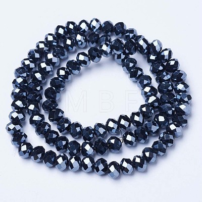 Electroplate Glass Beads Strands EGLA-A034-P6mm-A18-1