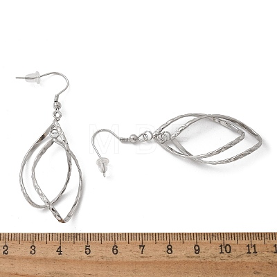 Tarnish Resistant 304 Stainless Steel Dangle Earrings EJEW-L215-47P-1