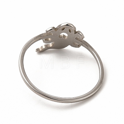 304 Stainless Steel Hollow Out Ghost Finger Ring for Women RJEW-K239-14P-1