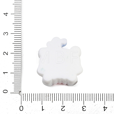 Light Steel Blue Opaque Panda Resin Cabochons CRES-P037-02B-1
