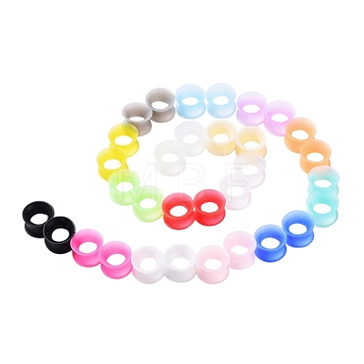 32Pcs 16 Colors Silicone Thin Ear Gauges Flesh Tunnels Plugs FIND-YW0001-17C-1
