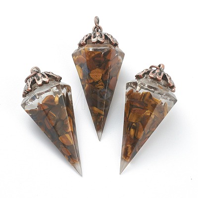 Resin Pointed Pendants G-L571-01-R-1