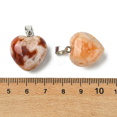 Natural Cherry Blossom Agate Pendants G-F820-10A-14-1