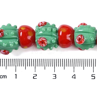 Handmade Lampwork Beads Strands LAMP-P066-02-1