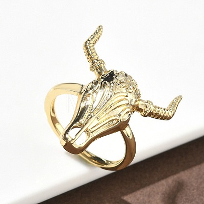 Brass Cuff Rings RJEW-D341-01G-1