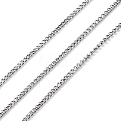 304 Stainless Steel Curb Chains CHS-M009-10P-05-1