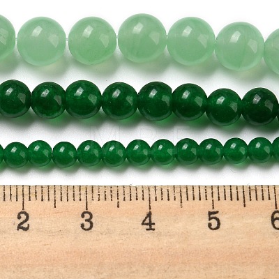 Olycraft 6 Strands 6 Styles Natural & Dyed Malaysia Jade Beads Strands G-OC0003-40-1