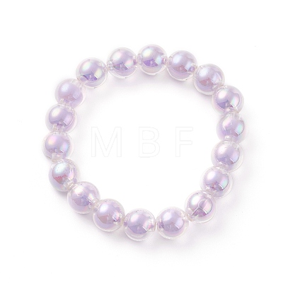 Transparent Acrylic Beads Stretch Bracelet for Kids BJEW-JB06510-1