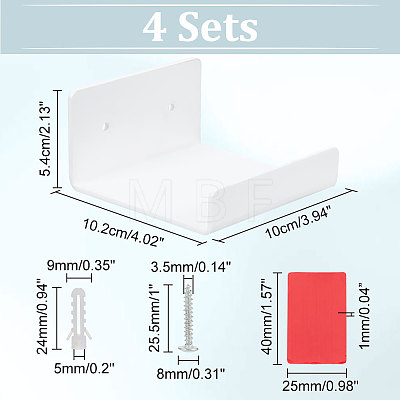 Acrylic Wall Adhesive Storage Holders ODIS-WH0030-48B-1