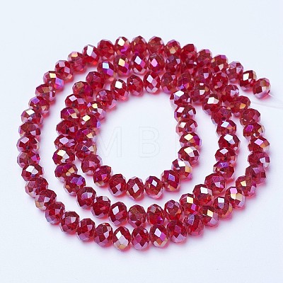 Electroplate Glass Beads Strands EGLA-A034-T2mm-B07-1