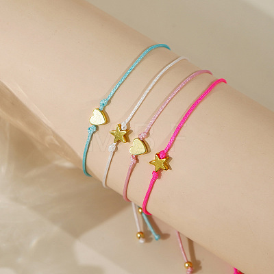 4Pcs Fashion Braided Nylon Cord Bracelets QL9217-1