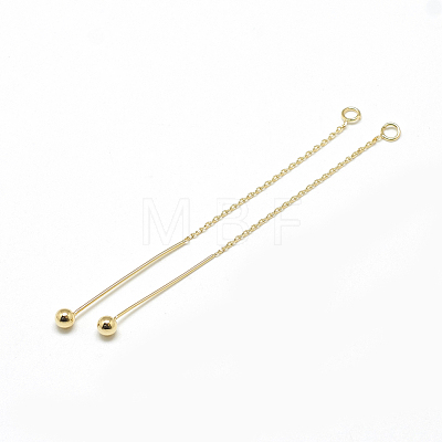 Brass Cable Chain Big Pendants KK-T032-155G-1