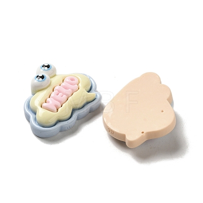 Opaque Resin Decoden Cabochons RESI-Z022-07-1