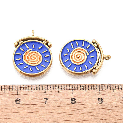 304 Stainless Steel Enamel Pendants STAS-N124-35A-G-1