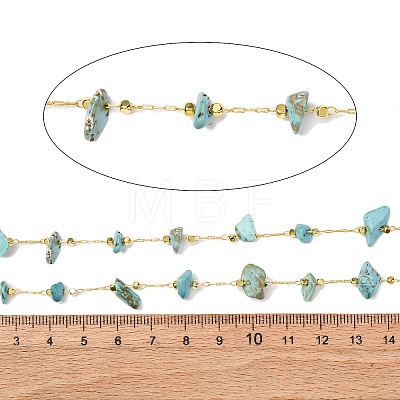 Handmade Synthetic Turquoise Beaded Chains CHC-I026-D-01G-1
