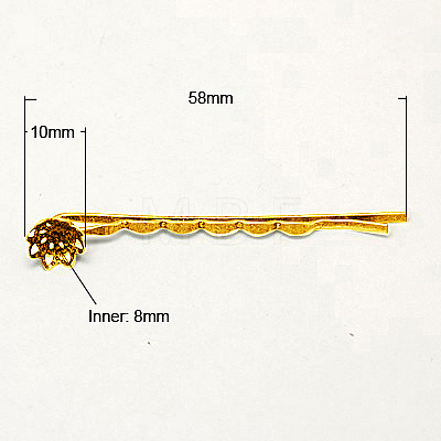 Iron Hair Bobby Pin Findings X-IFIN-I007-G-1