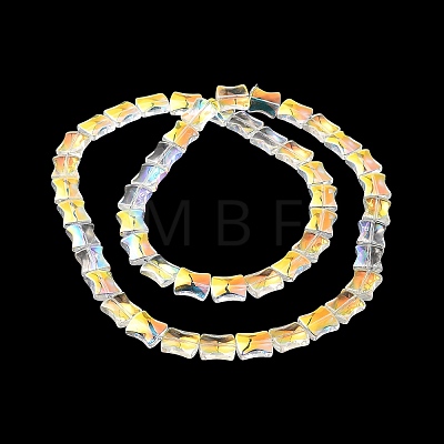 Transparent Electroplate Glass Beads Strands EGLA-H103-AB02-1
