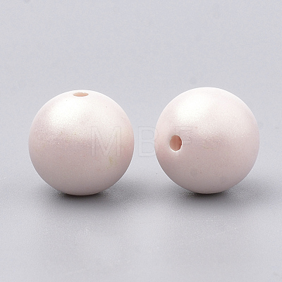 Spray Painted Style Acrylic Beads MACR-T010-16mm-06-1