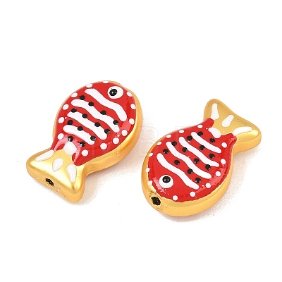 Baking Paint Opaque Glass Enamel Beads GL-CBA4370-01B-1