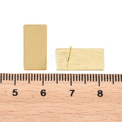 Brass Stud Earrings EJEW-G471-27A-G-1