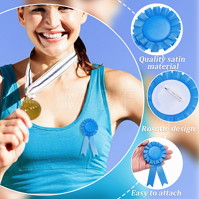 20Pcs Polyester Ribbon Brooches JEWB-CP0001-56B-1