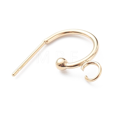 304 Stainless Steel Half Hoop Earrings X-STAS-Z028-B02-G-1