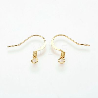 Brass French Earring Hooks X-KK-Q366-G-NF-1
