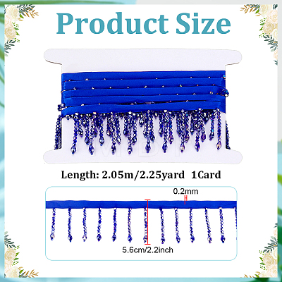 Polyester & Plastic Beaded Trim OCOR-PH0036-44B-1