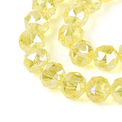 AB Color Plated Transparent Glass Round Beads Strands X-EGLA-T029-8mm-12T-16-1