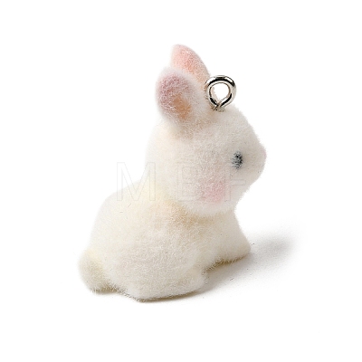 Flocking Opaque Resin Pendants RESI-G123-01S-1