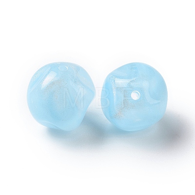 Opaque Acrylic Beads OACR-E014-16B-1