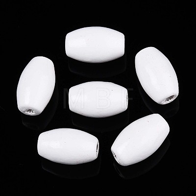 Spray Painted Schima Wood Beads WOOD-T032-29B-02-1