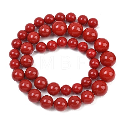 Electroplated Shell Pearl Graduated Beads Strands BSHE-C011-04-01-1