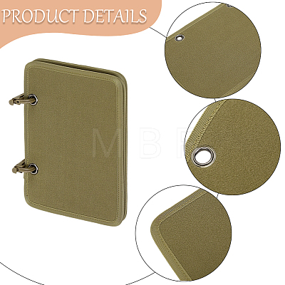 4Pcs Rectangle Velvet Binder Badge Armband Patch Display Board DIY-WH20062-165B-1