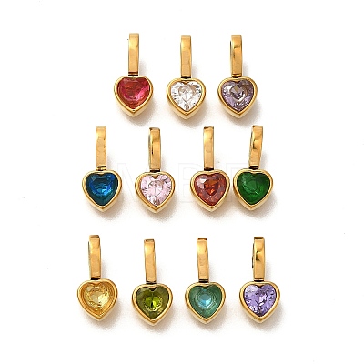 Ion Plating(IP) 304 Stainless Steel Rhinestone Pendants STAS-A104-10G-1