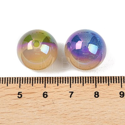 Two Tone Opaque Acrylic Beads OACR-B051-02B-1