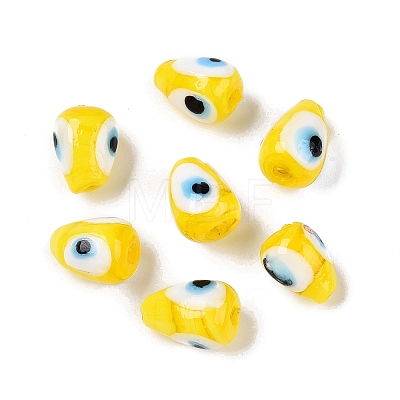 Handmade Evil Eye Lampwork Beads LAMP-T021-16E-1