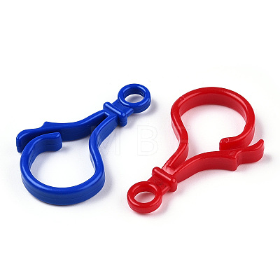 Opaque Solid Color Bulb Shaped Plastic Push Gate Snap Keychain Clasp Findings KY-R006-M01-1