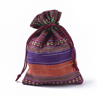 Ethnic Style Cotton Packing Pouches Bags ABAG-S002-09-1