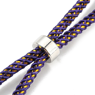 Adjustable Nylon Cord Slider Bracelet Making MAK-F026-A11-P-1