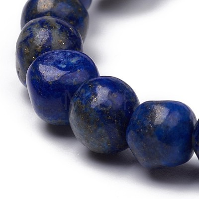 Natural Lapis Lazuli Stretch Beaded Bracelets BJEW-K213-C16-1