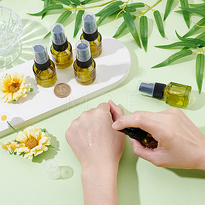 10Pcs Glass & Plastic Travel Emulsion Bottles MRMJ-BC0003-55-1