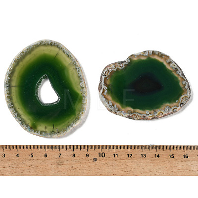 Natural Druzy Agate Slice Cabochons G-F826-E08-1