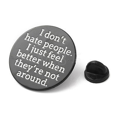 Word I Don't Hate People Enamel Pin JEWB-H010-04EB-03-1