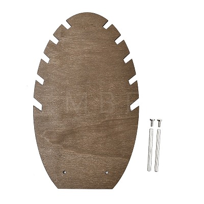 Leaf Shape MDF & Iron Pendant Necklace Jewely Display Stands NDIS-G008-02A-01-1
