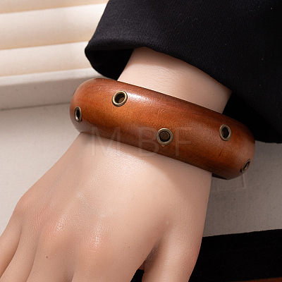 Iron Studded Wooden Statement Bangles WGF1C60-06-1