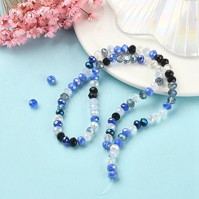 Electroplate Glass Beads Strands EGLA-YW0002-D02-1