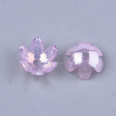 Transparent Acrylic Bead Caps TACR-T007-07E-1